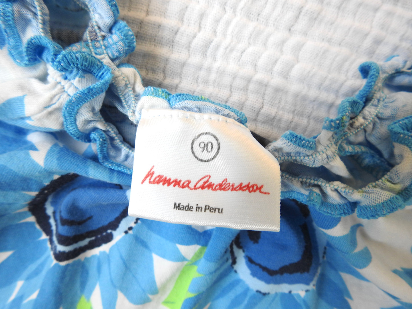 Hanna Andersson Blue Floral Top 3Y