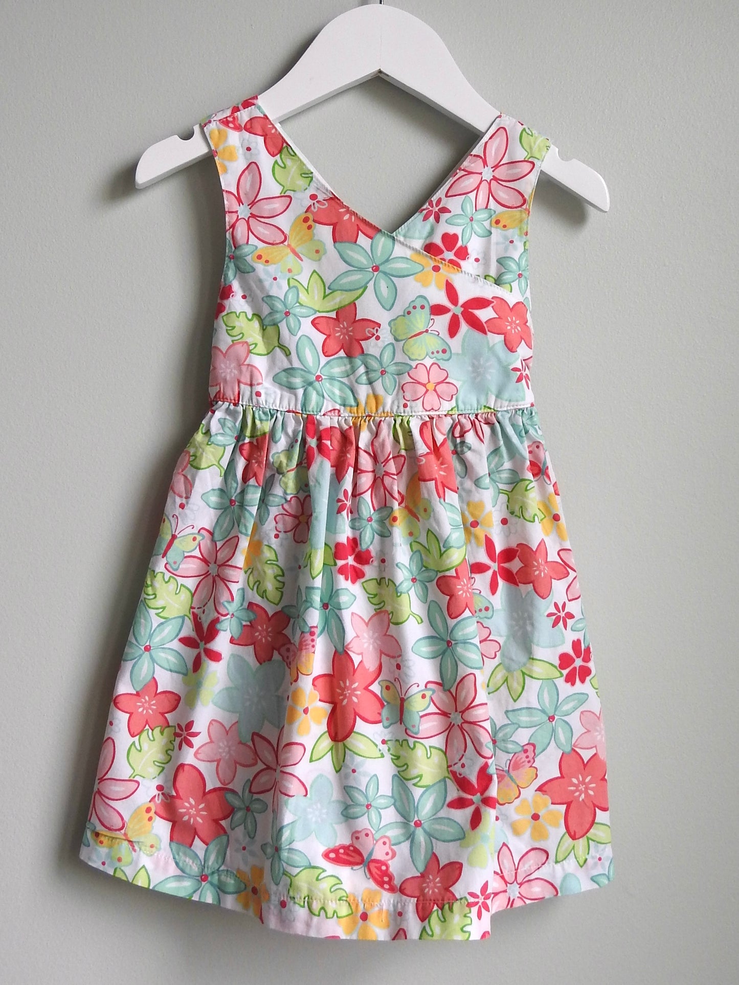 Vintage 2001 Gymboree Floral Butterfly Dress (2 Piece Set) 18-24M