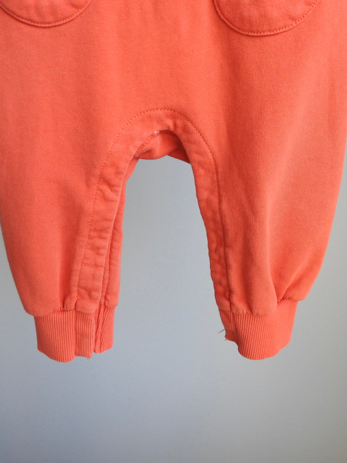 Hanna Andersson Orange French Terry Overalls 12-18M