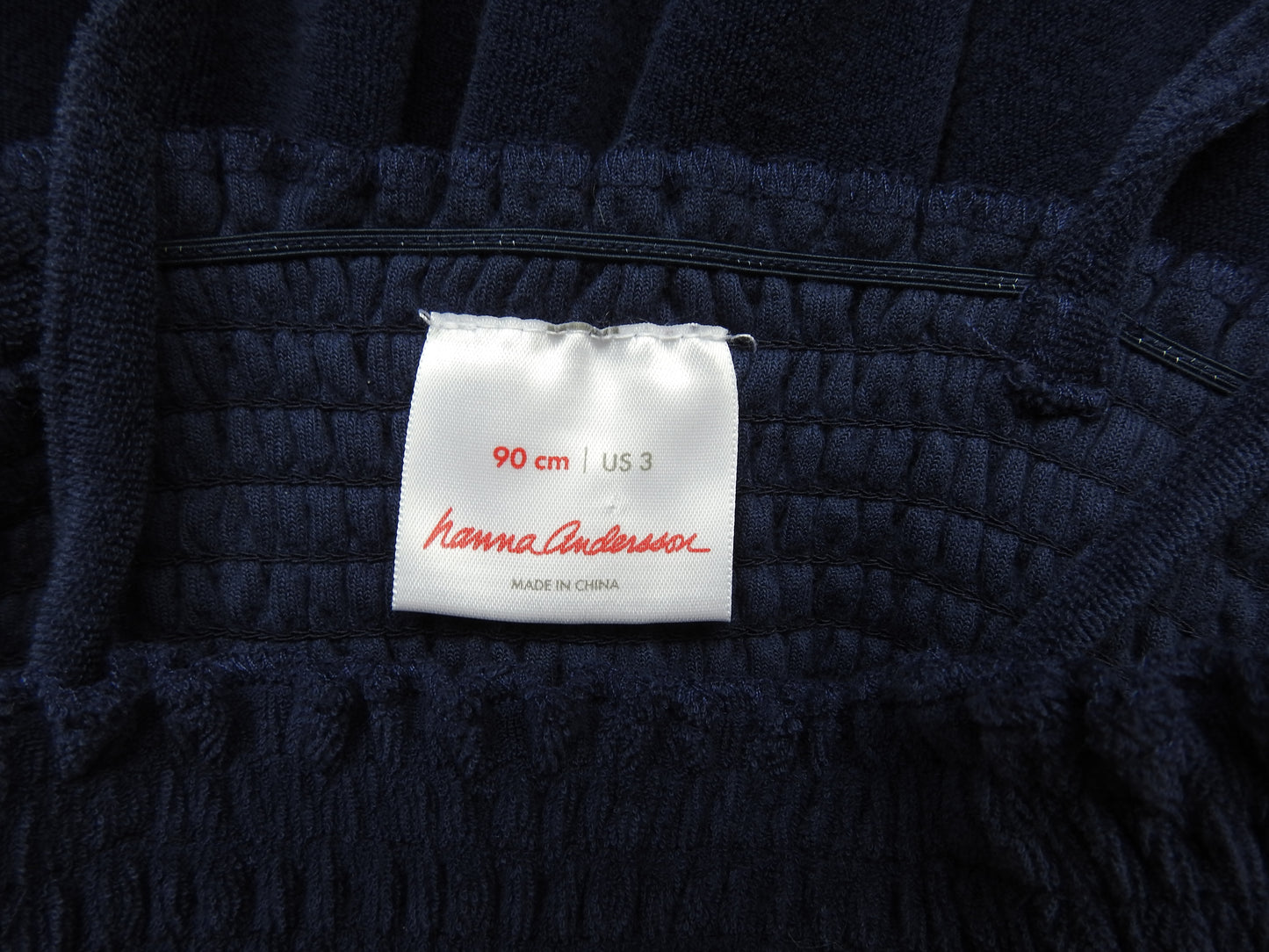 Hanna Andersson Navy Terry Dress with Stars 3Y