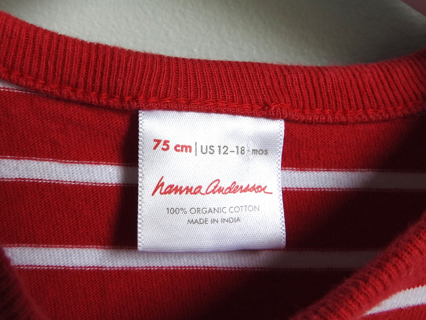 Hanna Andersson Red Long Sleeve Shirt 12-18M