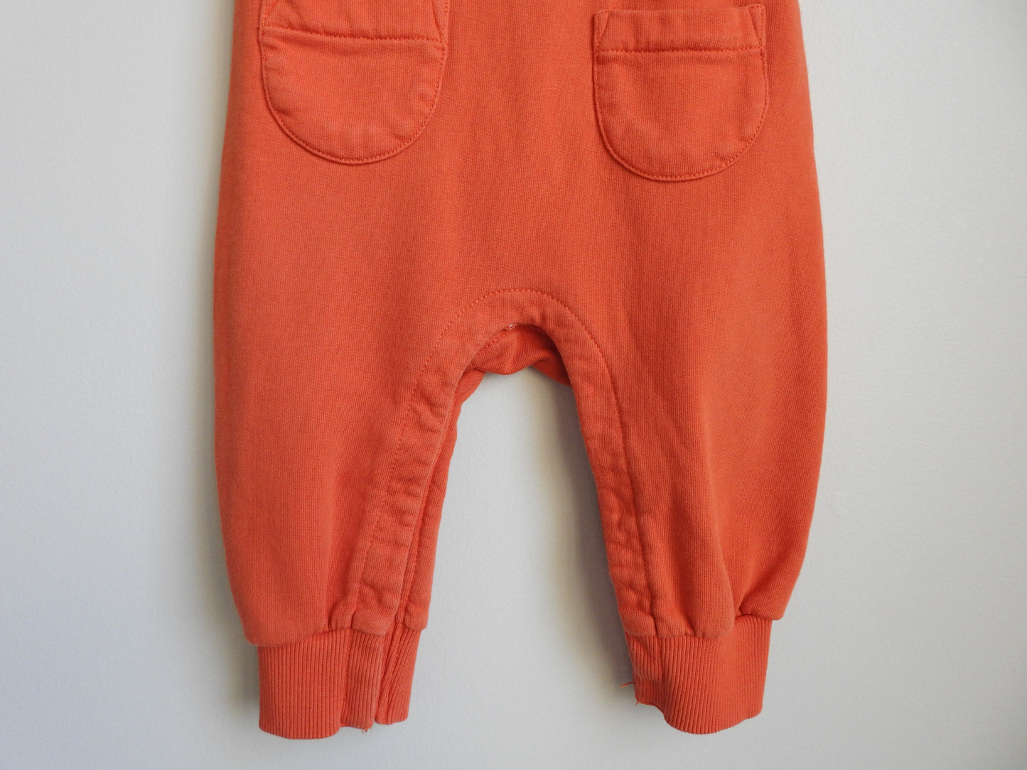 Hanna Andersson Orange French Terry Overalls 12-18M