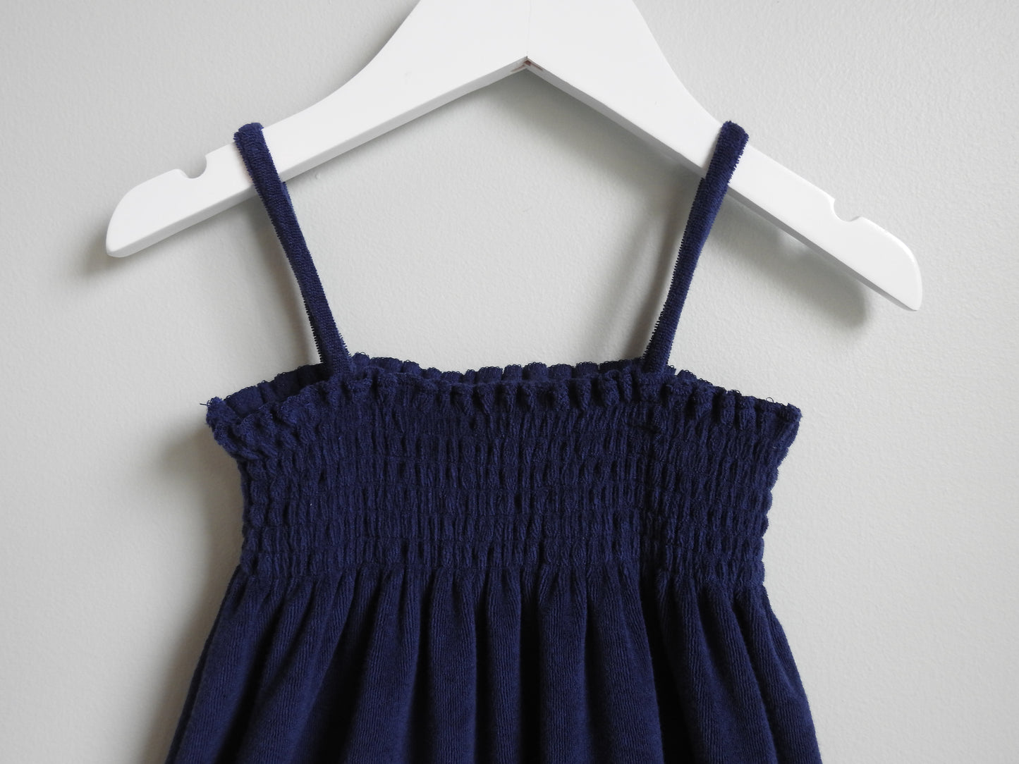 Hanna Andersson Navy Terry Dress with Stars 3Y
