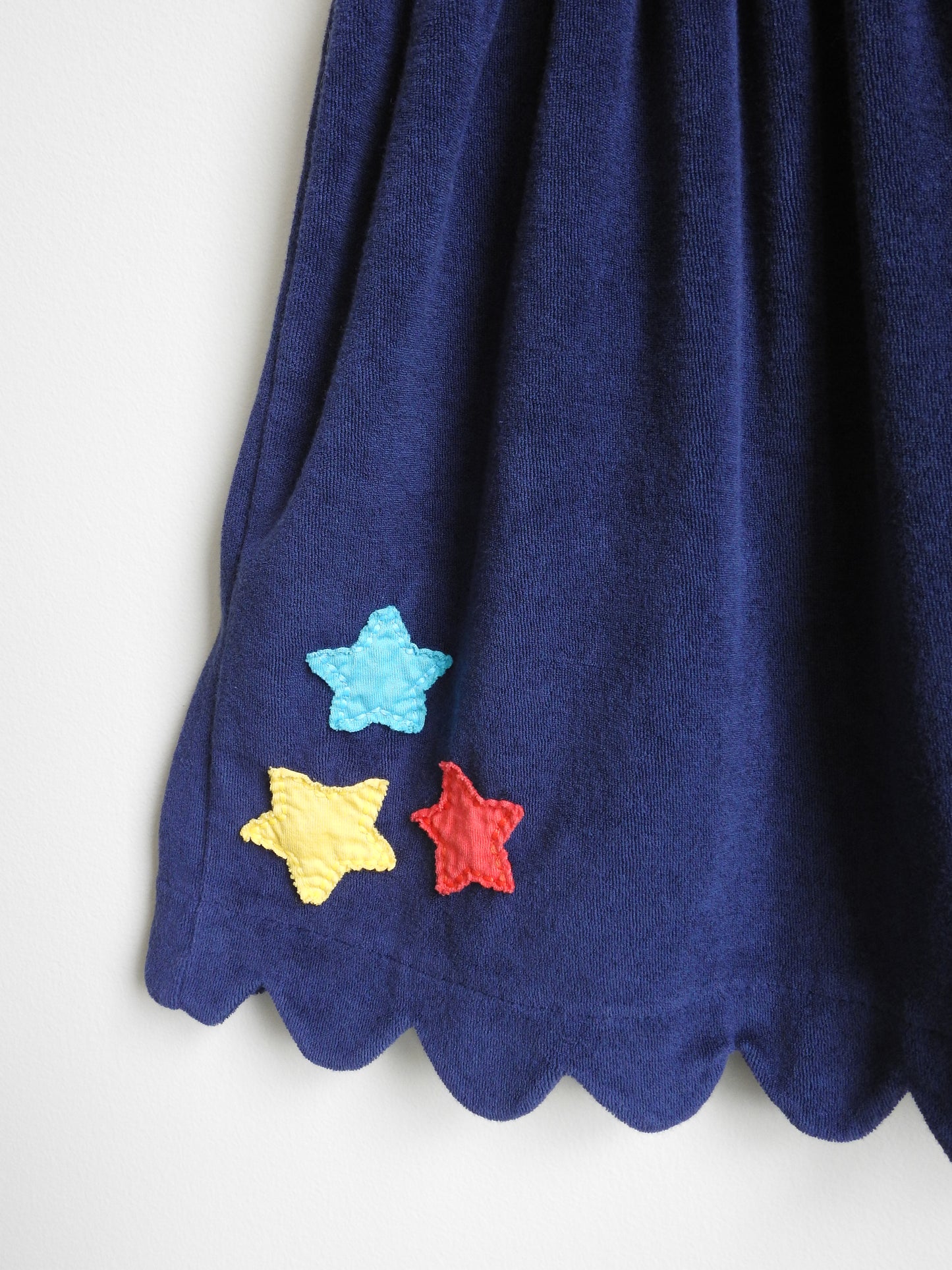 Hanna Andersson Navy Terry Dress with Stars 3Y