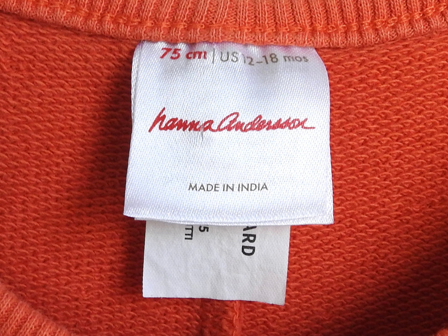Hanna Andersson Orange French Terry Overalls 12-18M