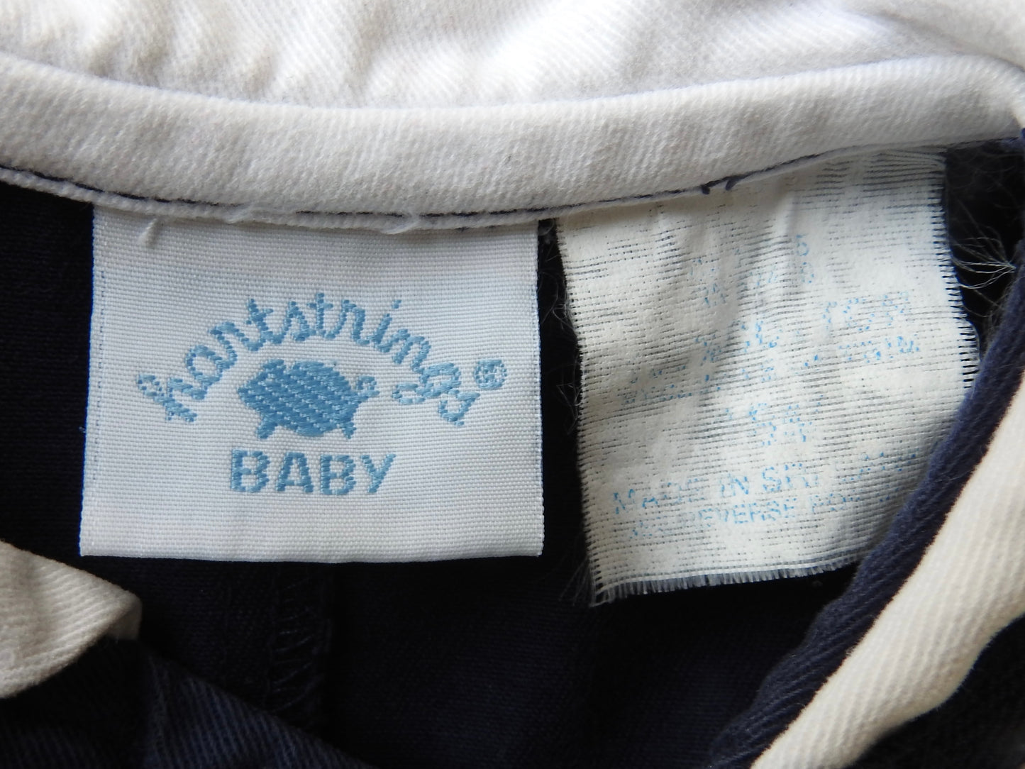 Vintage 80s/90s Hartstrings Baby Navy Sailor Romper 18M