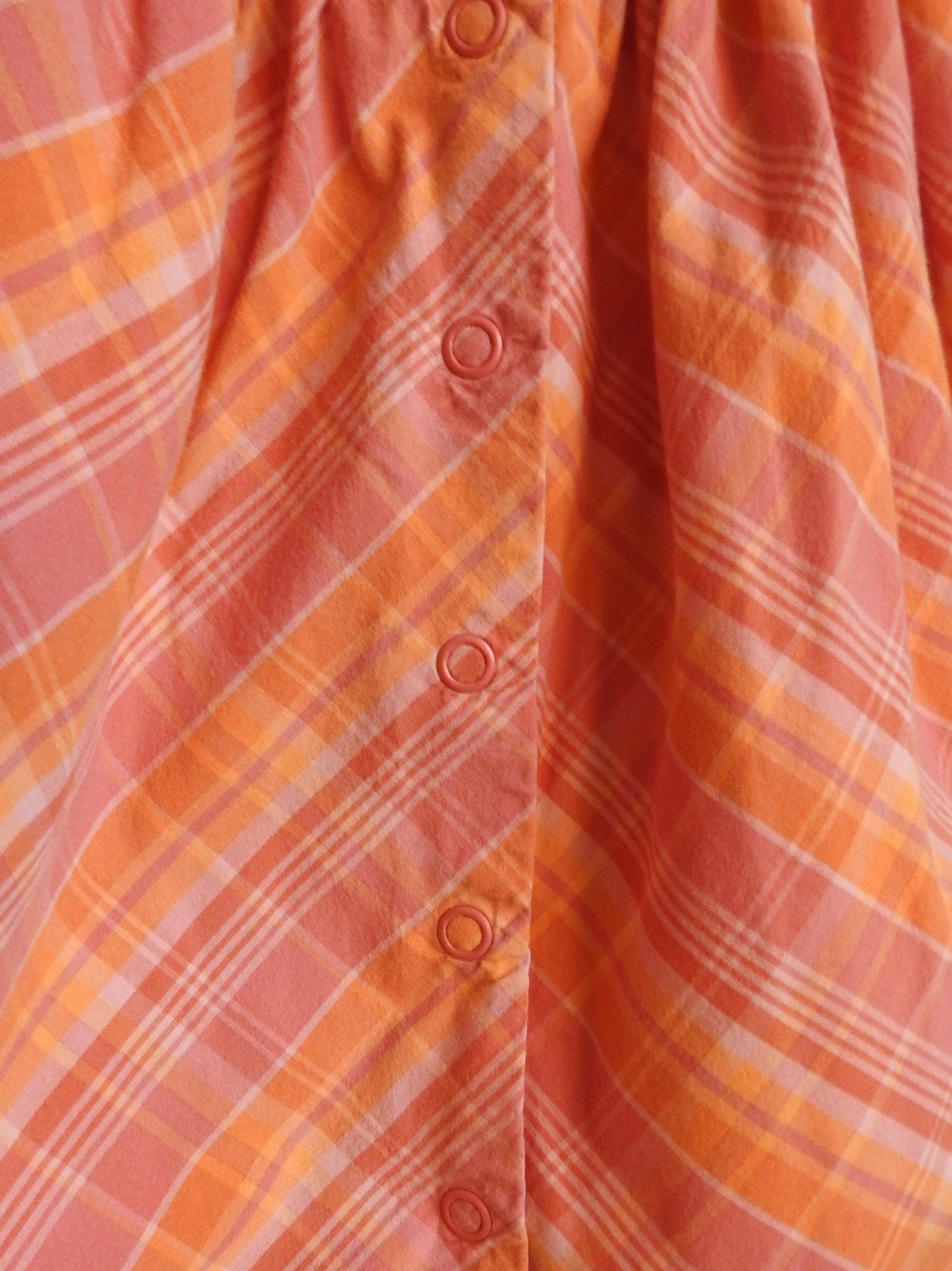 Vintage 2002 Gymboree Pink Orange Plaid Dress 12-18M