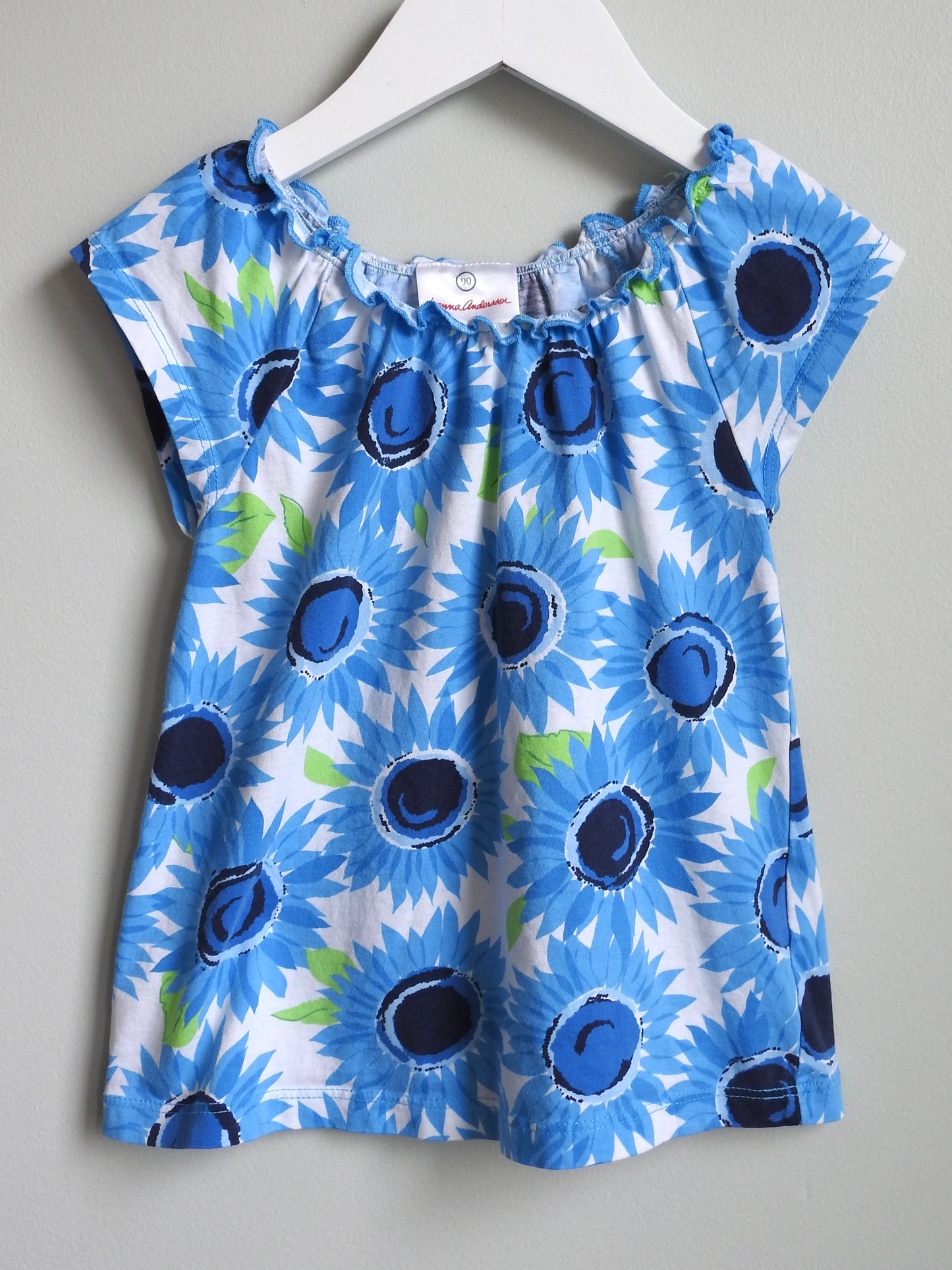 Hanna Andersson Blue Floral Top 3Y