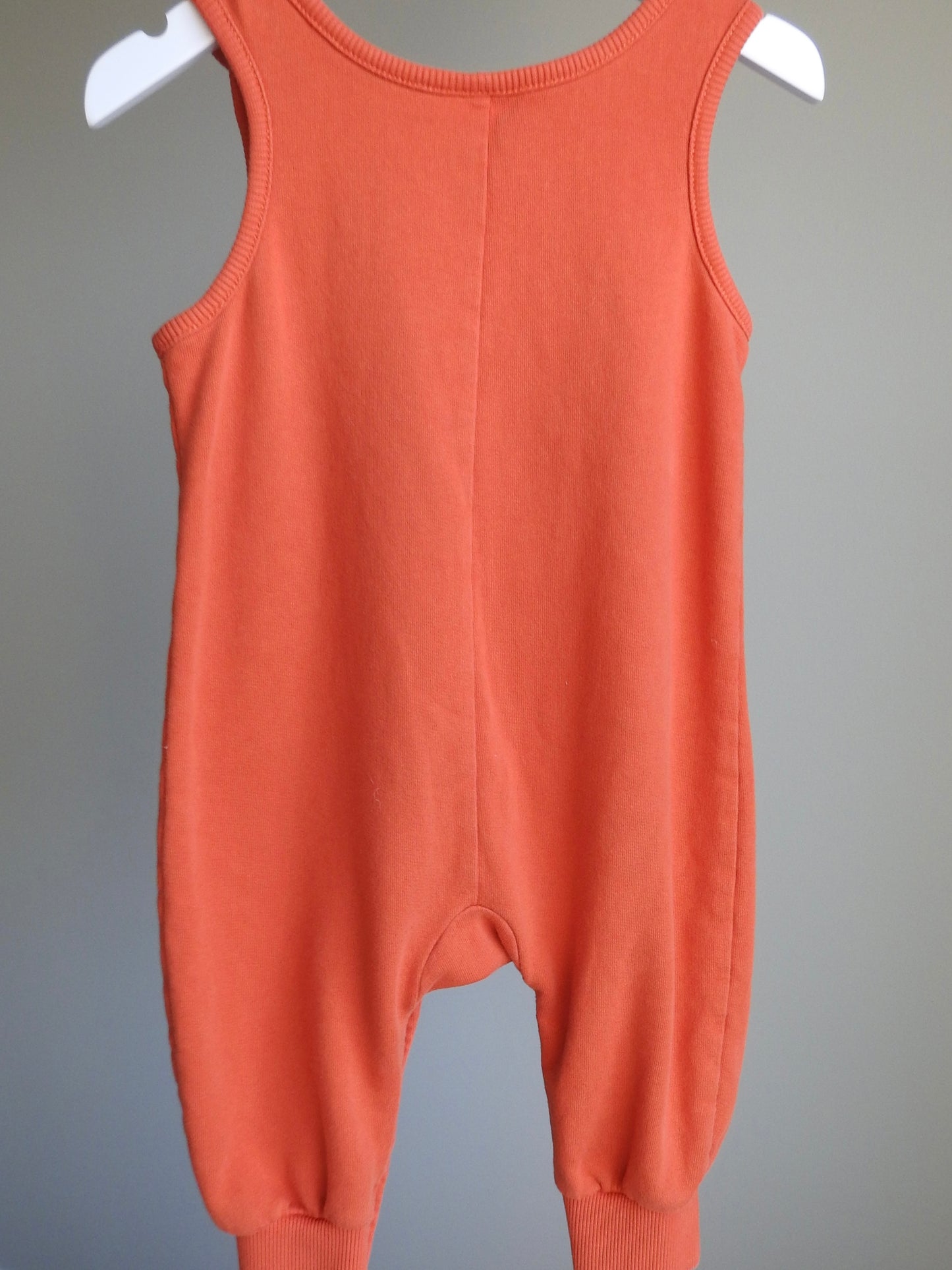Hanna Andersson Orange French Terry Overalls 12-18M