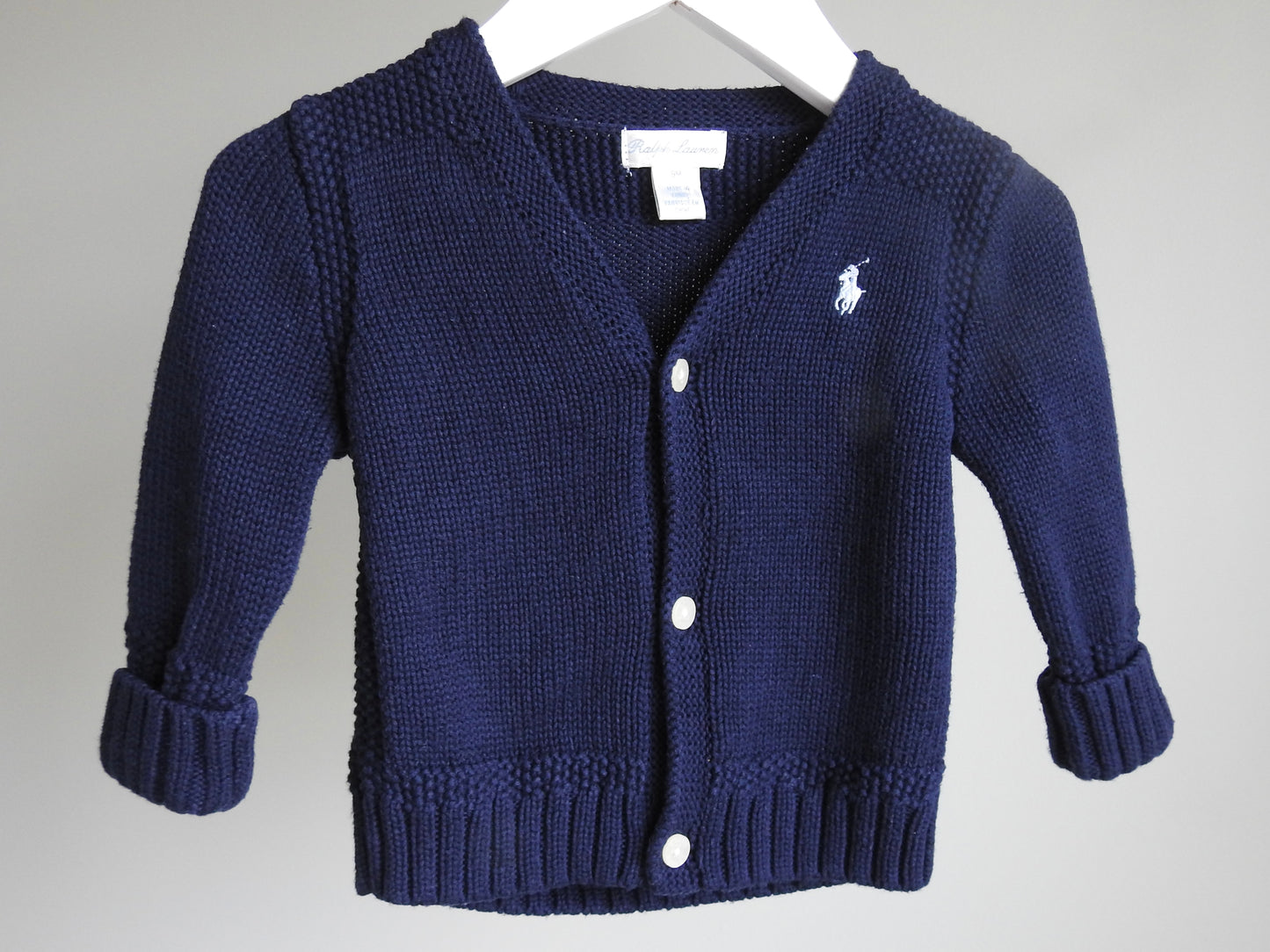 Ralph Lauren Navy Cardigan 9M