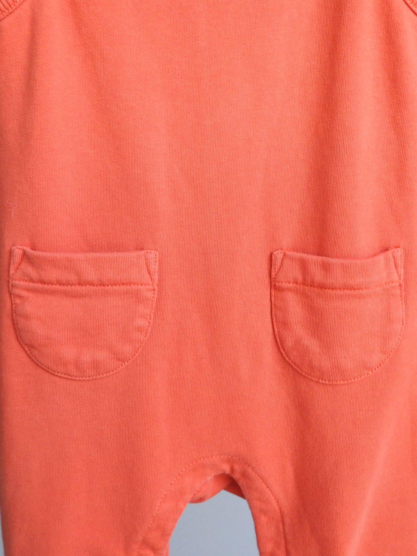 Hanna Andersson Orange French Terry Overalls 12-18M
