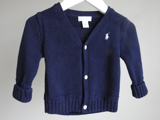 Ralph Lauren Navy Cardigan 9M