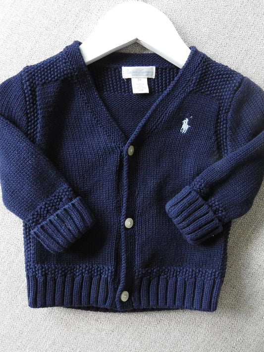 Ralph Lauren Navy Cardigan 9M
